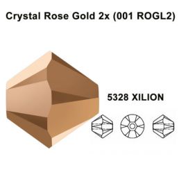 5328 - Crystal Rose Gold 2x - 20 ks
