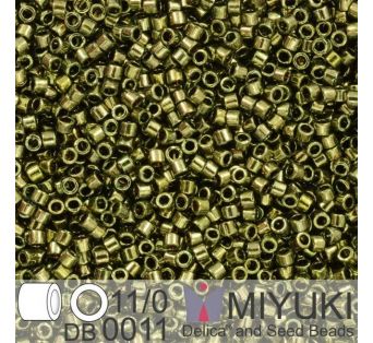 Miyuki Delica 11/0 - Metallic Olive 5g