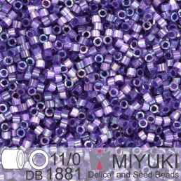 Miyuki Delica 11/0 - Silk Inside Dyed Dk Orchid AB 5g
