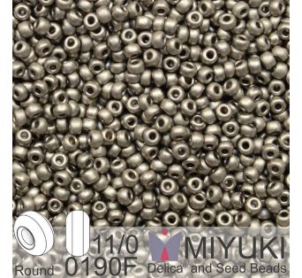 Miyuki - 11/0 - Matte Nickel Plated  5g