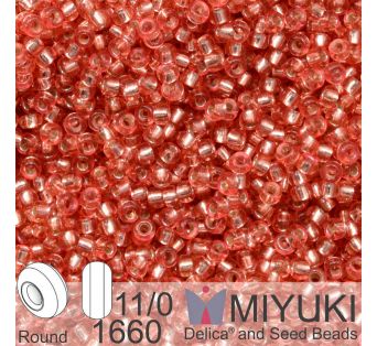 Miyuki - 11/0 - Dyed Silverlined Dark Coral 5g