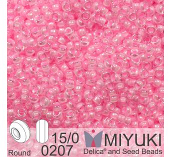 Miyuki - 15/0 - Pink Lined Crystal 5g
