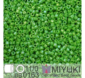 Miyuki Delica 11/0 - Opaque Green AB 5g