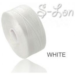 S-LON - pevná korálková niť AA - White