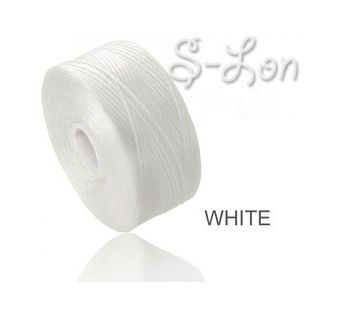 S-LON - pevná korálková niť AA - White