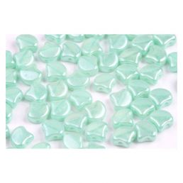 GINKO korálky - 61100/14400 - Opal Green Aqua White Luster- 20ks