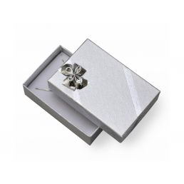 Strieborná papierová krabička na šperky - 50x80x25 mm 