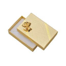 Zlatá papierová krabička na šperky - 50x80x25 mm