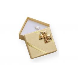Zlatá papierová krabička na šperky - 48x48x32 mm
