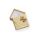 Zlatá papierová krabička na šperky - 48x48x32 mm