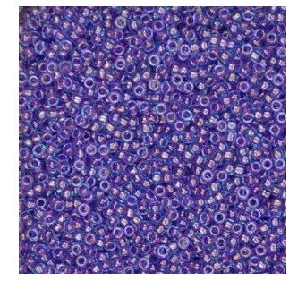 Toho - 15/0 - Inside-Color Aqua/Purple Lined  5g