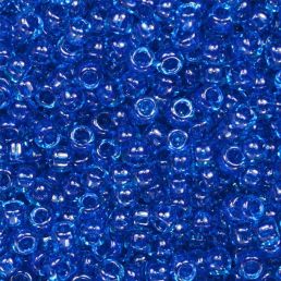 Toho - 8/0 - Inside-Color Crystal/Deep Blue-Lined 10g