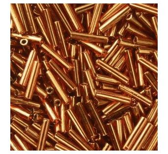 Bugles 1,9mm x 9mm - Gold-Lustered African Sunset - 5g