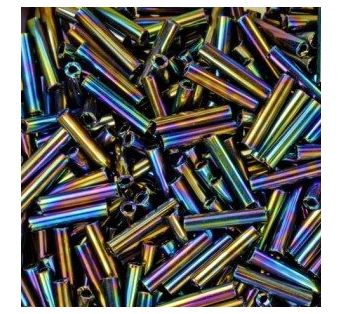 Bugles 1,9mm x 9mm - Metallic Rainbow Iris - 5g