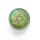Sklenený gombík s kvetinovým motívom zeleno-fialovo-zlatý