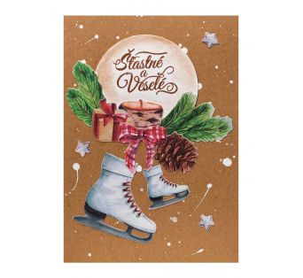 P227 - Vianočný pozdrav - Vianočné korčule