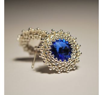 1595 - Náušnice - Blue diamond