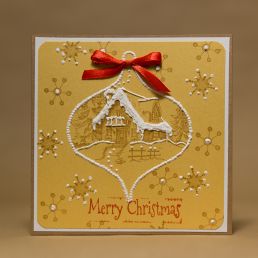 Vianočný pozdrav - Vianočná snehová guľa - Merry Christmas