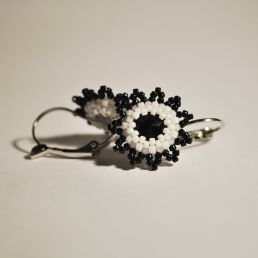 17042 -Náušnice - Black & White