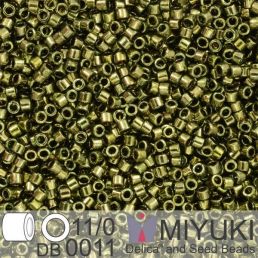 Miyuki Delica 11/0 - Metallic Olive 5g