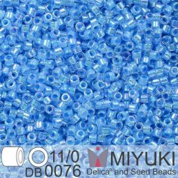 Miyuki Delica 11/0 - Lined Lt. Blue AB 5g