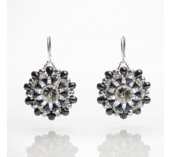 19051 -Náušnice - Baroque black diamond