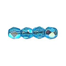 Ohňovky- 3mm - Dark Aquamarine AB - 30 kusov