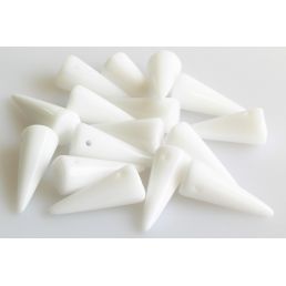 Spikes  7x17 mm - Biely alabastr - 2 ks