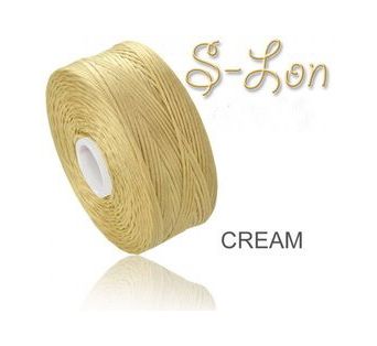 S-LON - pevná korálková niť AA - Cream
