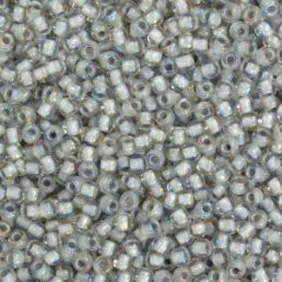 Toho round - 11/0 - Inside-Color Rainbow Crystal/Gray Lined 10 g