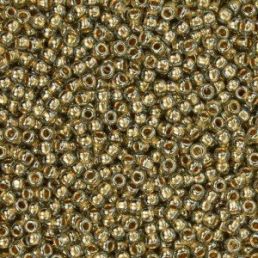 TR-11-993,Toho round- 11/0 - Gold-Lined Black Diamond 10 g