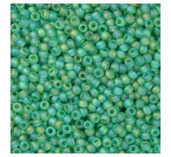 Toho - 11/0 - Trans-Rainbow-Frosted Dark Peridot 10 g