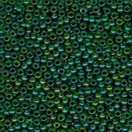 Toho - 11/0 - Inside-Color Rainbow Peridot/Opaque Green Lined 10 g