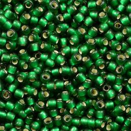 Toho - 11/0 - Silver-Lined Frosted Green Emerald 10 g
