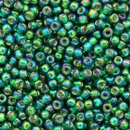 Toho - 11/0 - Silver-Lined Rainbow Green Emerald 10 g