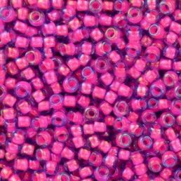 Toho - 8/0 - Luminous Lt. Sapphire/Neon Pink Lined 10g