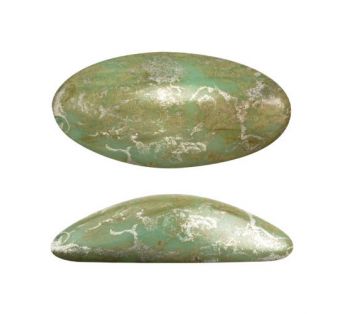 Kabošon - Athos® par Puca® 20x10x6mm - 63110/65400 (OPAQUE LIGHT GREEN TURQUOISE NEW PICASSO)