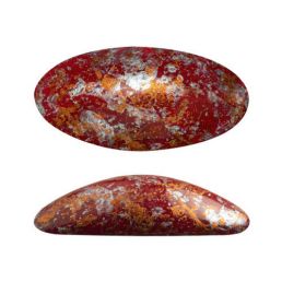 Kabošon - Athos® par Puca® 20x10x6mm - 93210/45703 (OPAQUE CORAL RED TWEEDY)