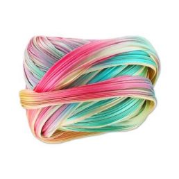 Hodvábna stuha SHIBORI - Ecru Borealis - 10 cm
