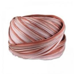 Hodvábna stuha SHIBORI - Mocha - 10 cm