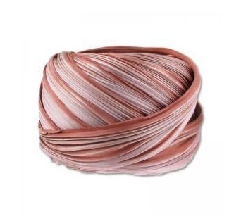 Hodvábna stuha SHIBORI - Mocha - 10 cm