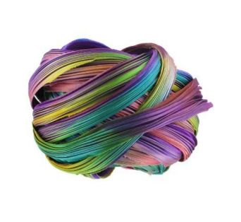Hodvábna stuha SHIBORI - Purple Passion Borealis - 10 cm