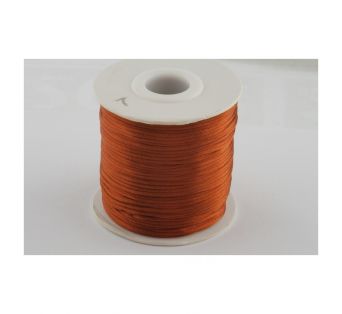 Saténová šnúrka - 1 mm - Hnedá - 5 m