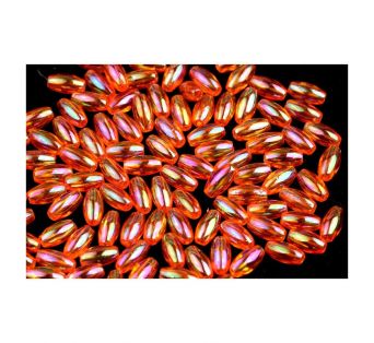 Plastové korálky oválne - ryža - 6 x 3 mm - 100 ks