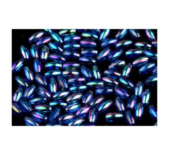 Plastové korálky oválne - ryža - 6 x 3 mm - 100 ks