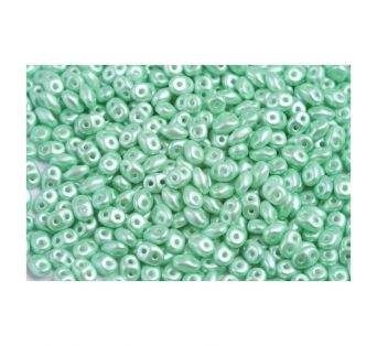 Superduo - PASTEL LIGHT GREEN/CHRYSOLITE - 10 g