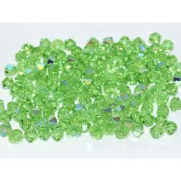 Preciosa, MC Bicone 4 mm, 3 mm, Peridot AB