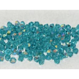 Preciosa, MC Bicone 4 mm, 3 mm, Blue Zircon AB