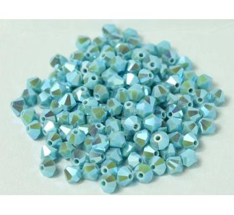 Preciosa, MC Bicone 4 mm, 3 mm, Turquoise 2X AB