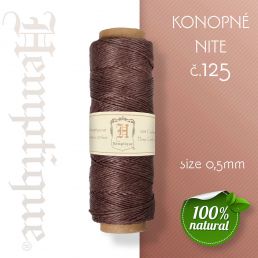 Konopná niť HEMP CORD - hrúbka 0,5mm -  Hnedá č.125 - 1 m